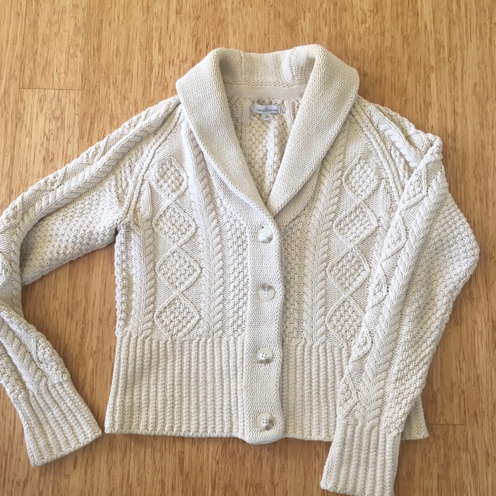 LL Bean Signature Cozy Cotton Sweater EUC size XS